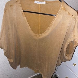 Vici Calabasas washed cotton knit top - clay